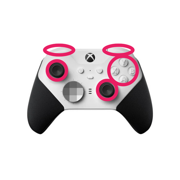 ELITE SERIES 2 COMPLETO CORE- Control nuevo + Bumpers + Sticks TMR + Botones cliky