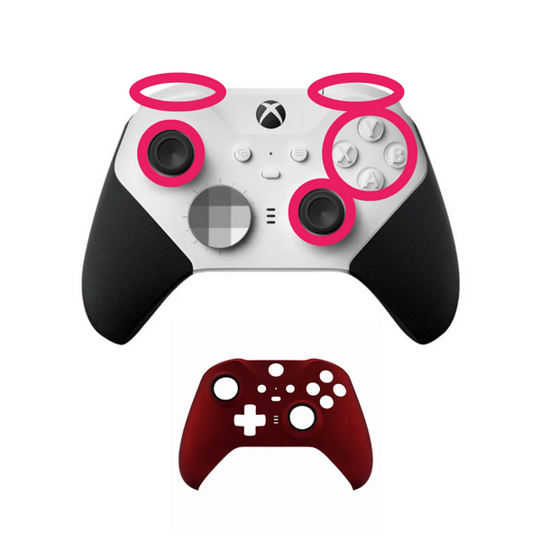 ELITE SERIES 2 COMPLETO CORE- Control nuevo + Bumpers + Sticks TMR + Case Frontal + Botones cliky