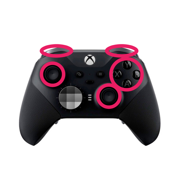 ELITE SERIES 2 COMPLETO negro - Control nuevo + Bumpers + Sticks TMR + Botones cliky