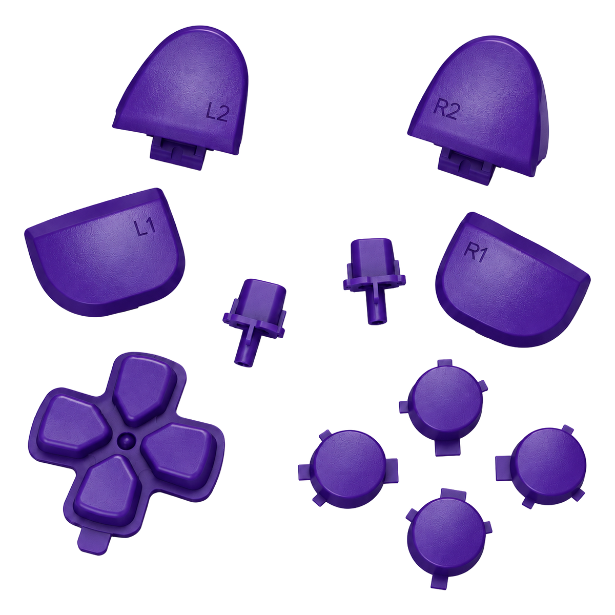 SET DE BOTONES MORADOS MATE PARA DUALSENSE 5 (11 PIEZAS)