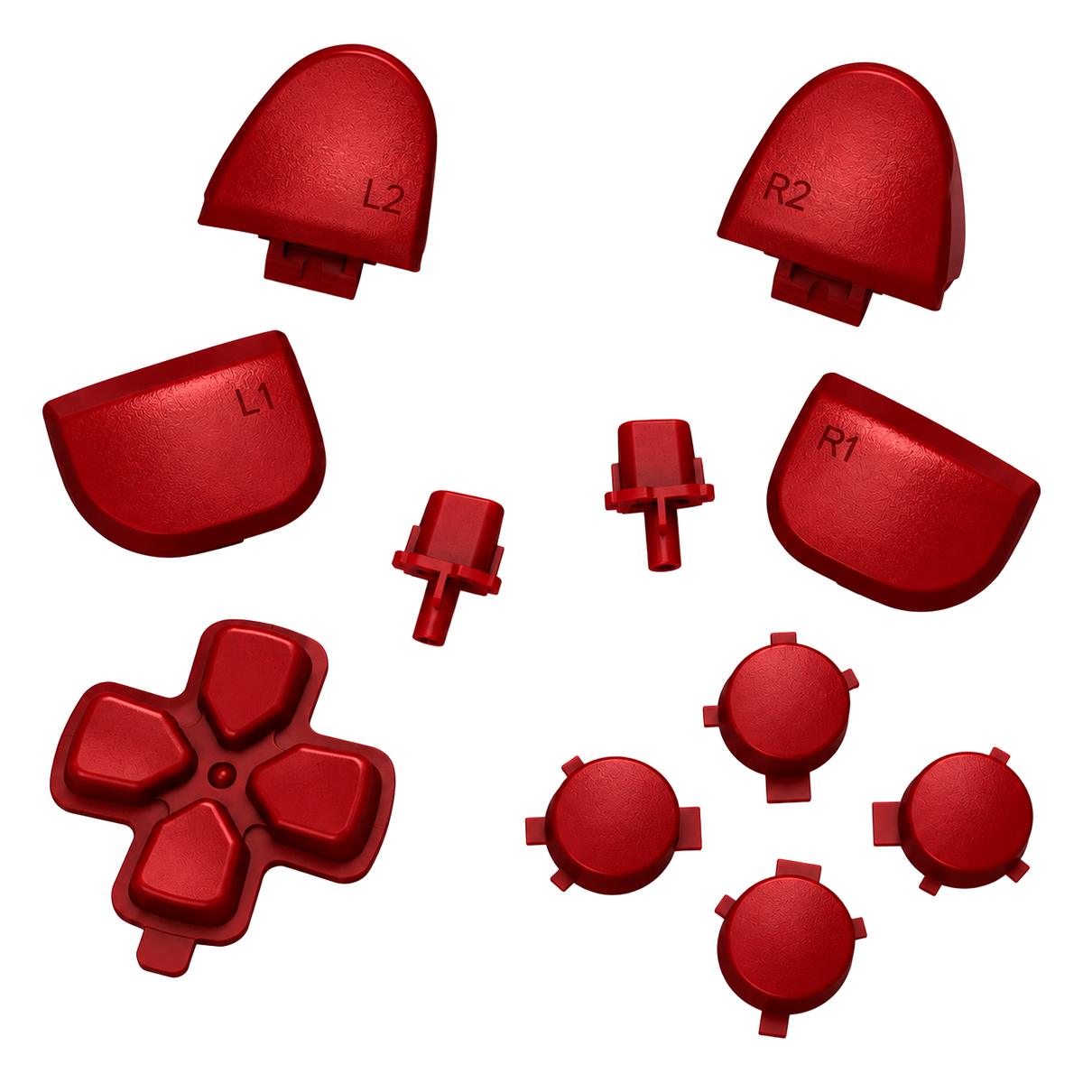 SET DE BOTONES ROJOS ESCARLATA PARA DUALSENSE 5 (11 PIEZAS)