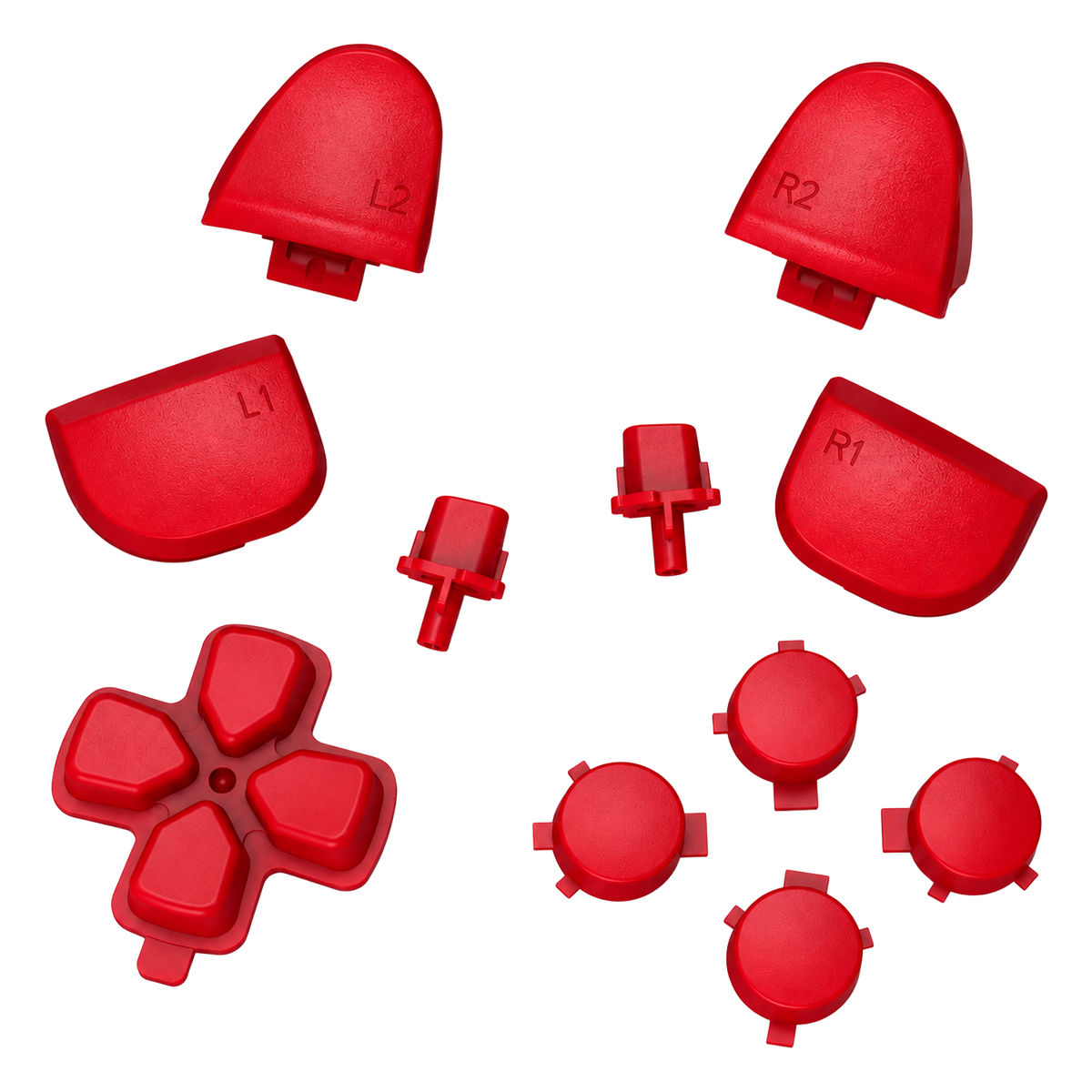 SET DE BOTONES ROJOS MATE PARA DUALSENSE 5 (11 PIEZAS) (Copia)