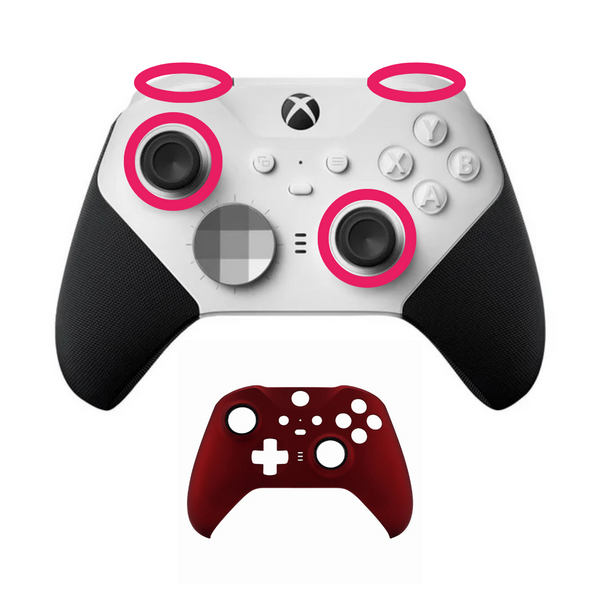 Reparación Elite Series 2 – Sticks TMR + Bumpers + Case Frontal