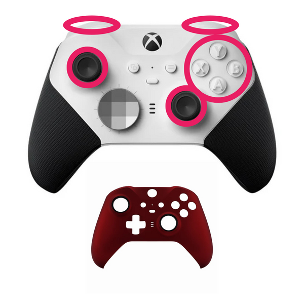 Reparación Elite Series 2 – Sticks TMR + Bumpers + Case Frontal + cliky