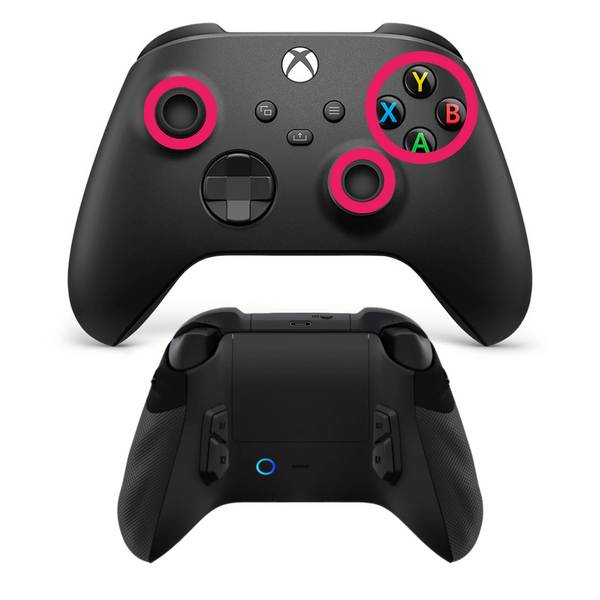 STICKS TMR, BOTONES CLIKY Y 4 BOTONES TRASEROS