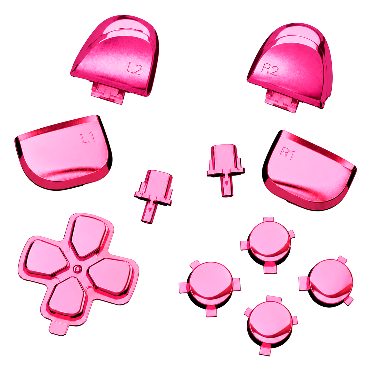 SET DE BOTONES ROSA CROMO PARA DUALSENSE 5 (11 PIEZAS)